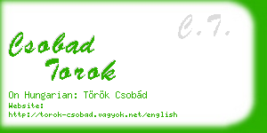 csobad torok business card