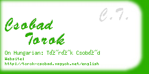 csobad torok business card